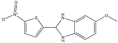 5-methoxy-2-(5-nitro-2-thienyl)-2,3-dihydro-1H-benzo[d]imidazole Struktur