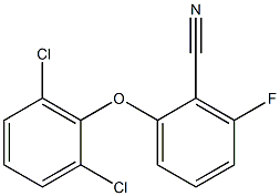 2-(2,6-dichlorophenoxy)-6-fluorobenzonitrile Struktur