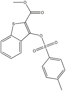 methyl 3-{[(4-methylphenyl)sulfonyl]oxy}benzo[b]thiophene-2-carboxylate Struktur