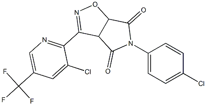 5-(4-chlorophenyl)-3-[3-chloro-5-(trifluoromethyl)-2-pyridinyl]-3aH-pyrrolo[3,4-d]isoxazole-4,6(5H,6aH)-dione Struktur