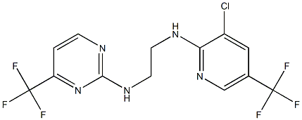 N1-[3-chloro-5-(trifluoromethyl)-2-pyridyl]-N2-[4-(trifluoromethyl)pyrimidin-2-yl]ethane-1,2-diamine Struktur