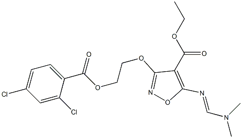 ethyl 3-{2-[(2,4-dichlorobenzoyl)oxy]ethoxy}-5-{[(dimethylamino)methylene]amino}-4-isoxazolecarboxylate Struktur