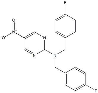 N,N-bis(4-fluorobenzyl)-5-nitro-2-pyrimidinamine Struktur