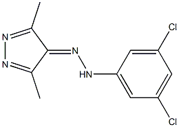 3,5-dimethyl-4H-pyrazol-4-one 4-(3,5-dichlorophenyl)hydrazone Struktur