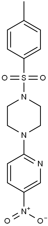 1-[(4-methylphenyl)sulfonyl]-4-(5-nitro-2-pyridyl)piperazine Struktur