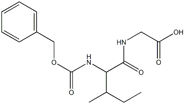 2-[(2-{[(benzyloxy)carbonyl]amino}-3-methylpentanoyl)amino]acetic acid Struktur