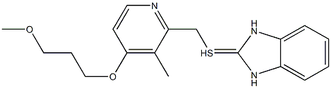 2-[[(3-methyl-4-(3-methoxypropoxy) pyridinyl) methyl] thio]-1H-Benzmidazole Struktur