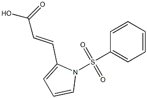 (E)-3-(1-(phenylsulfonyl)-1H-pyrrol-2-yl)acrylic acid Struktur