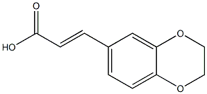 (E)-3-(2,3-dihydrobenzo[b][1,4]dioxin-7-yl)acrylic acid Struktur