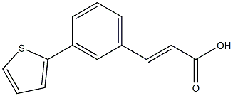 (E)-3-(3-(thiophen-2-yl)phenyl)acrylic acid Struktur