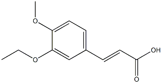 (E)-3-(3-ethoxy-4-methoxyphenyl)acrylic acid Struktur