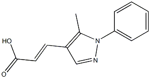 (E)-3-(5-methyl-1-phenyl-1H-pyrazol-4-yl)acrylic acid Struktur