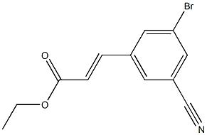 (E)-ethyl 3-(3-bromo-5-cyanophenyl)acrylate Struktur