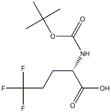 (S)-2-(tert-butoxycarbonylamino)-5,5,5-trifluoropentanoic acid Struktur