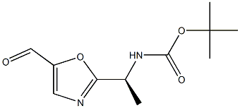 (S)-tert-butyl 1-(5-formyloxazol-2-yl)ethylcarbamate Struktur