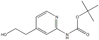 [4-(2-Hydroxy-ethyl)-pyridin-2-yl]-carbamic acid tert-butyl ester Struktur