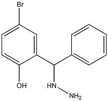 1-((5-bromo-2-hydroxyphenyl)(phenyl)methyl)hydrazine Struktur