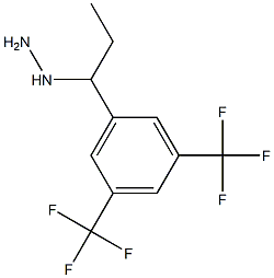 1-(1-(3,5-bis(trifluoromethyl)phenyl)propyl)hydrazine Struktur