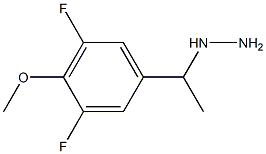 1-(1-(3,5-difluoro-4-methoxyphenyl)ethyl)hydrazine Struktur