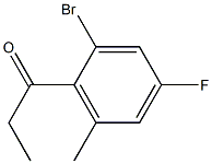 1-(2-bromo-4-fluoro-6-methylphenyl)propan-1-one Struktur