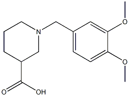 1-(3,4-dimethoxybenzyl)piperidine-3-carboxylic acid Struktur