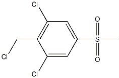 1,3-dichloro-2-(chloromethyl)-5-(methylsulfonyl)benzene Struktur