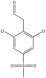 2-(2,6-dichloro-4-(methylsulfonyl)phenyl)acetaldehyde Struktur