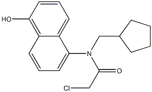 2-chloro-N-(cyclopentylmethyl)-N-(1-hydroxynaphthalen-5-yl)acetamide Struktur