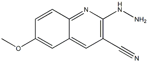 2-hydrazinyl-6-methoxyquinoline-3-carbonitrile Struktur