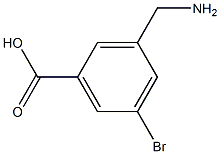 3-(aminomethyl)-5-bromobenzoic acid Struktur