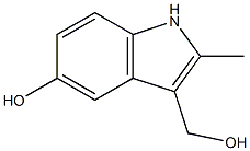 3-(hydroxymethyl)-2-methyl-1H-indol-5-ol Struktur