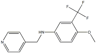 3-(trifluoromethyl)-4-methoxy-N-((pyridin-4-yl)methyl)benzenamine Struktur