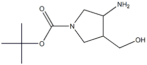 3-Amino-4-hydroxymethyl-pyrrolidine-1-carboxylic acid tert-butyl ester Struktur