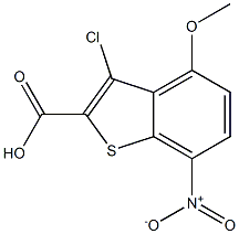 3-chloro-4-methoxy-7-nitrobenzo[b]thiophene-2-carboxylic acid Struktur