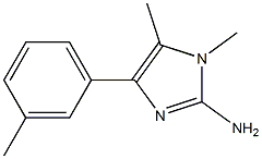 4-(3-methylphenyl)-1,5-dimethyl-1H-imidazol-2-amine Struktur