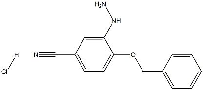 4-(benzyloxy)-3-hydrazinylbenzonitrile hydrochloride Struktur