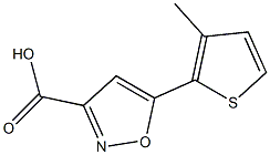 5-(3-methylthiophen-2-yl)isoxazole-3-carboxylic acid Struktur