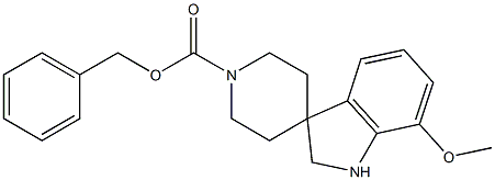 benzyl 7-methoxyspiro[indoline-3,4'-piperidine]-1'-carboxylate Struktur