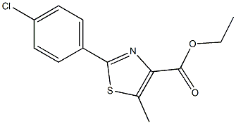 ethyl 2-(4-chlorophenyl)-5-methylthiazole-4-carboxylate Struktur