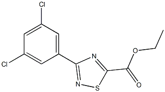 ethyl 3-(3,5-dichlorophenyl)-1,2,4-thiadiazole-5-carboxylate Struktur