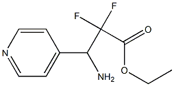 ethyl 3-amino-2,2-difluoro-3-(pyridin-4-yl)propanoate Struktur