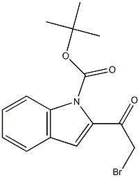 tert-butyl 2-(2-bromoacetyl)-1H-indole-1-carboxylate Struktur