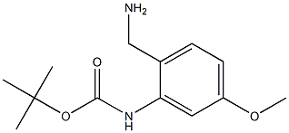 tert-butyl 2-(aminomethyl)-5-methoxyphenylcarbamate Struktur