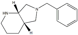 (4aS,7aS)-octahydro-6-(phenylmethyl)-1H-Pyrrolo[3,4-b]pyridine Struktur