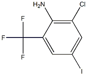 2-Amino-5-iodo-3-chlorobenzotrifluoride Struktur