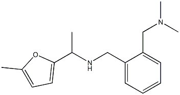 ({2-[(dimethylamino)methyl]phenyl}methyl)[1-(5-methylfuran-2-yl)ethyl]amine Struktur