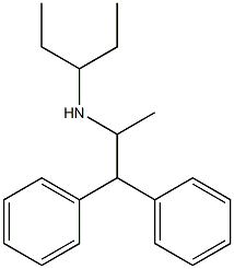 (1,1-diphenylpropan-2-yl)(pentan-3-yl)amine Struktur