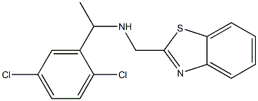 (1,3-benzothiazol-2-ylmethyl)[1-(2,5-dichlorophenyl)ethyl]amine Struktur