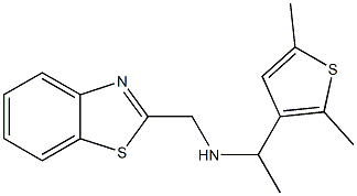 (1,3-benzothiazol-2-ylmethyl)[1-(2,5-dimethylthiophen-3-yl)ethyl]amine Struktur