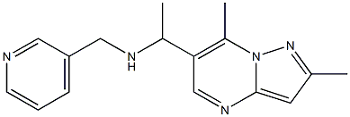 (1-{2,7-dimethylpyrazolo[1,5-a]pyrimidin-6-yl}ethyl)(pyridin-3-ylmethyl)amine Struktur